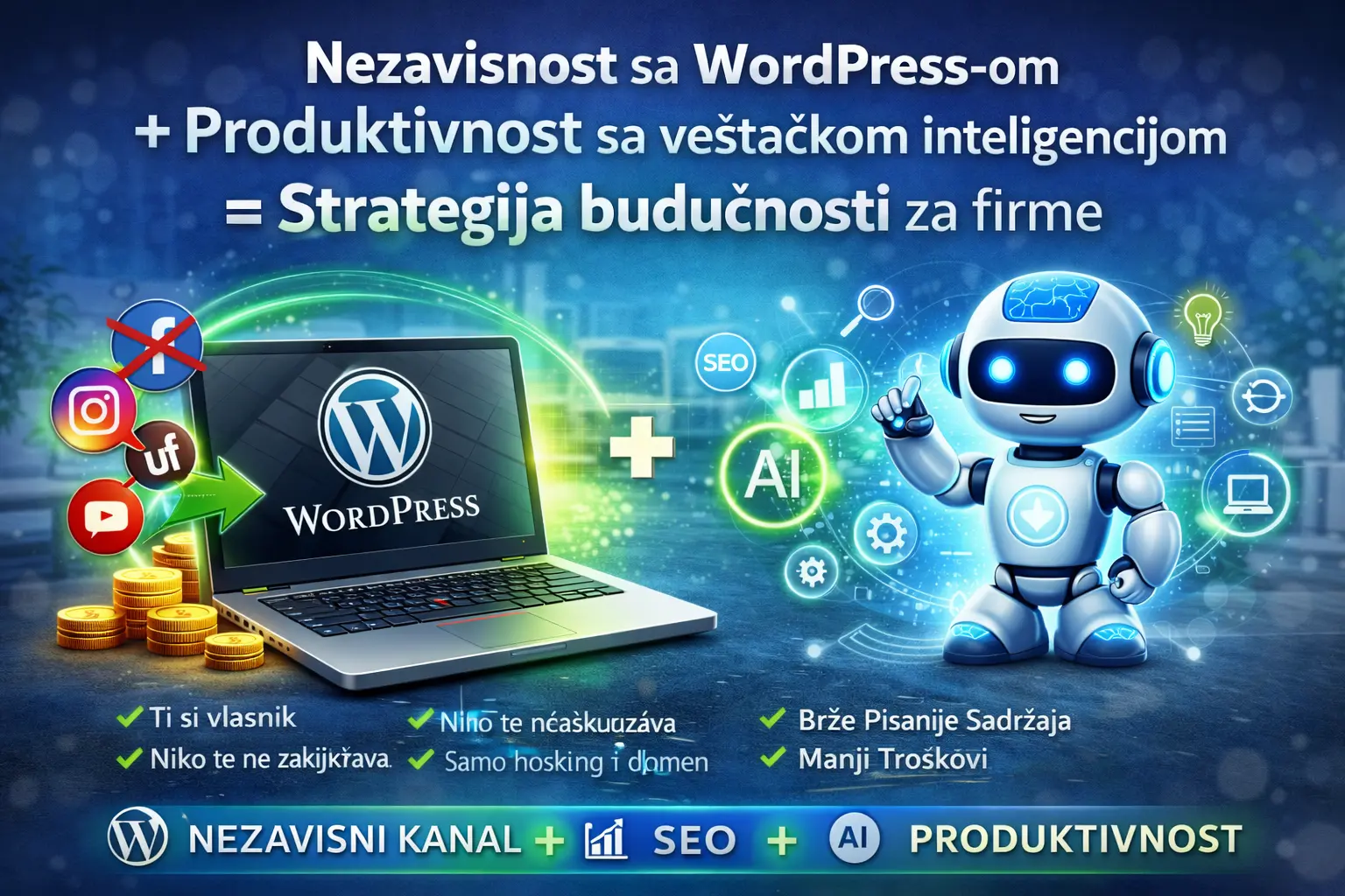 Zašto će WordPress još dugo biti najbolja opcija za firme — i kako veštačka inteligencija povećava produktivnost