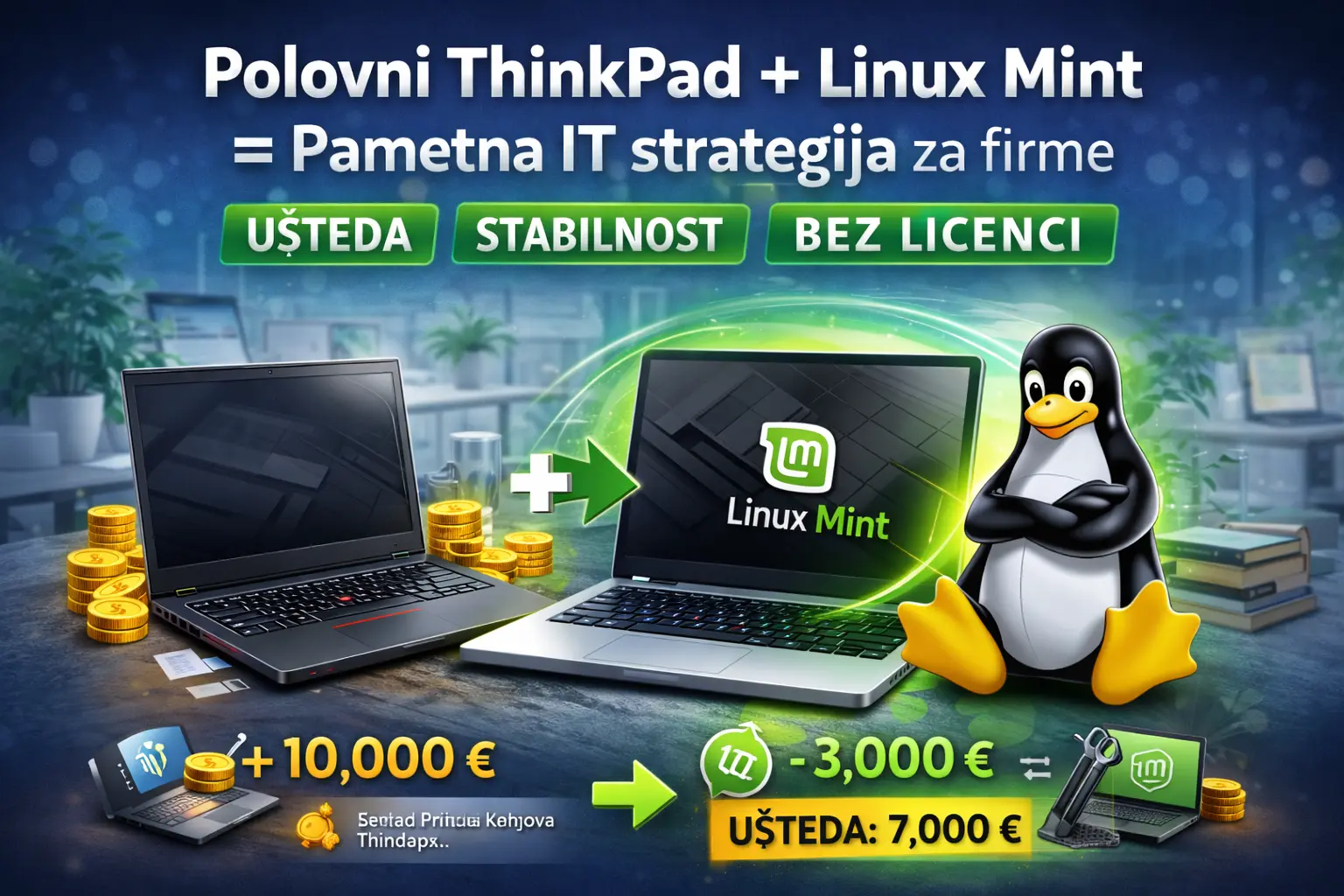 Zašto polovni ThinkPad računari + Linux Mint predstavljaju pametnu IT strategiju za firme